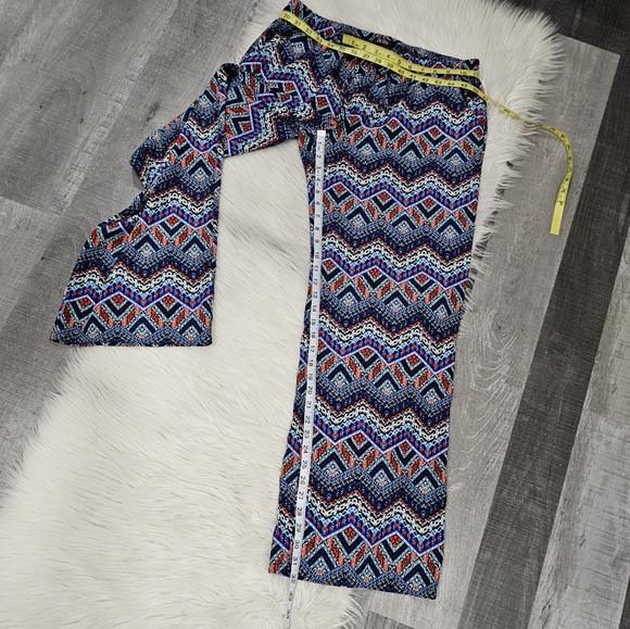 BEBOP boho chevron  palazzo wide leg pants - Picture 4 of 6